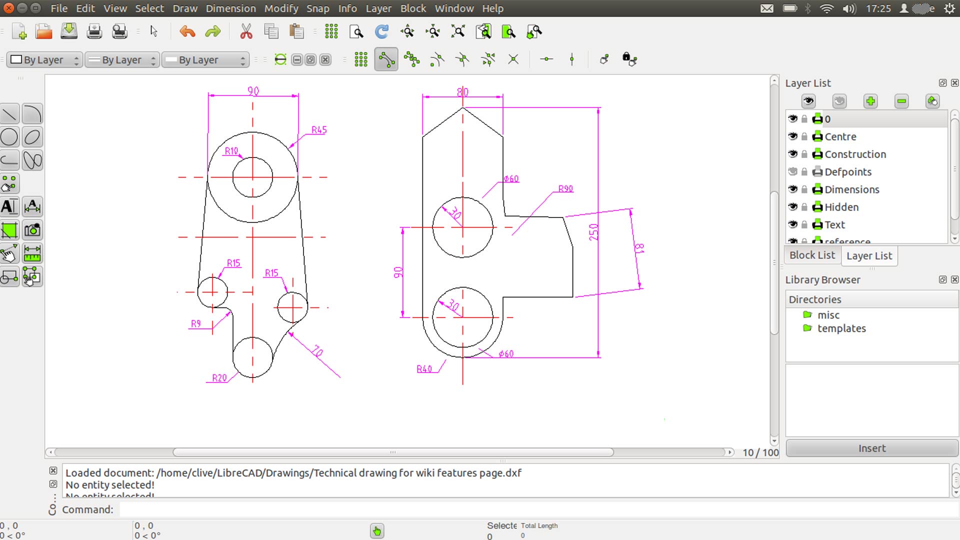 LibreCAD Screnshot 1