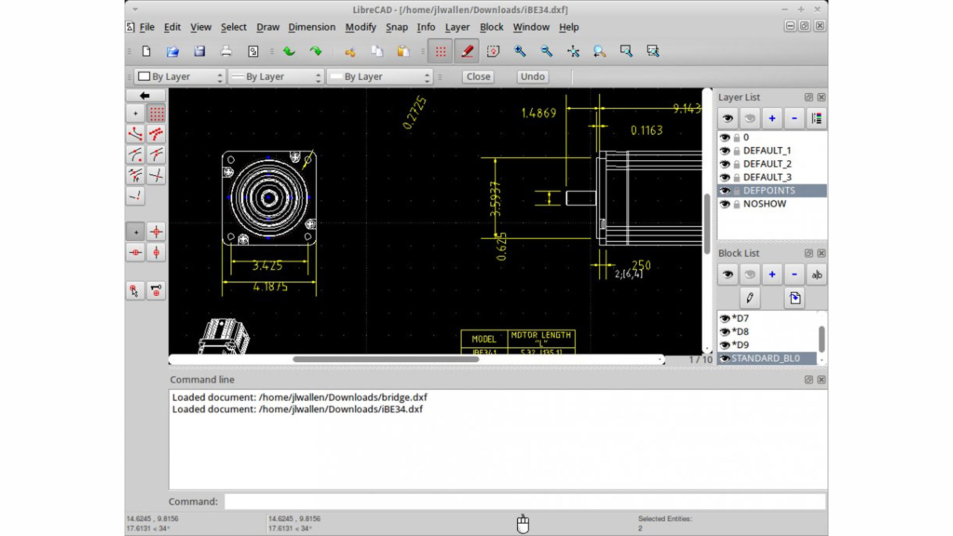 LibreCAD Screnshot 3